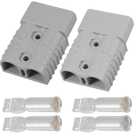 2 Pièces Connecteur Batterie 175A 600V, Connexion Rapide Prise de Batterie, pour Voiture, Camping-Car, Caravane und Grandes Machines Électriques (Gris) (1/4)