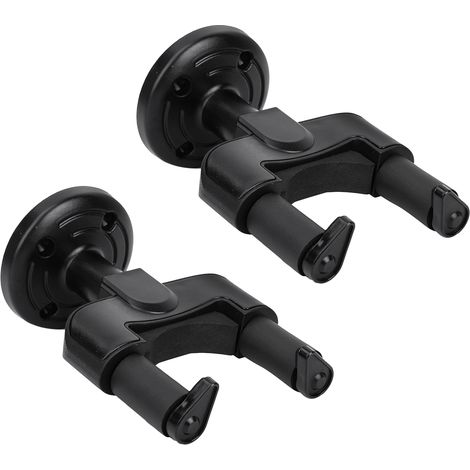 Support mural en ABS pour guitare, lot de 2 crochets robustes, idéal pour basse, mandoline, banjo et violon, fixation solide. (1/5)