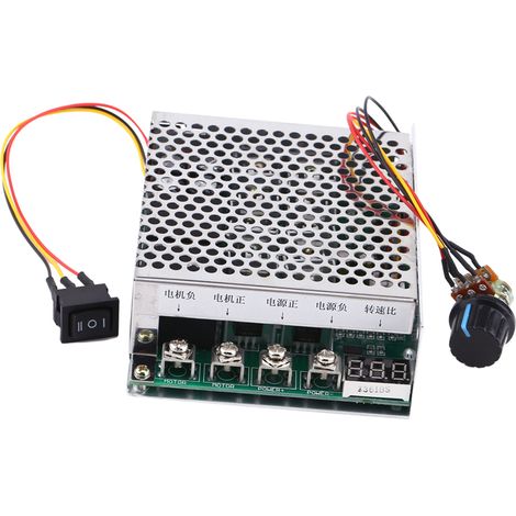 Drehzahlregler für 10-55V 60A Gleichstrommotoren mit Reversierschalter und Digitalanzeige (1/5)