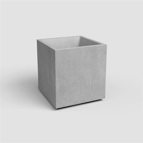 Pot de fleur SYDNEY - Plastique - Gris clair - Carré - 39.5x395x43 cm - 31 L - ARTEVASI (1/4)