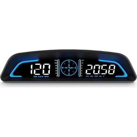 Geschwindigkeitsmesser, Satellitensignalempfang, Geschwindigkeitsanzeige und weitere Funktionen, Head-up-Display für alle Fahrzeuge (1/5)