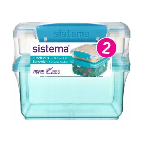 Juego de 2 recipientes para desayuno Sistema 1,2 L 450 (1/4)