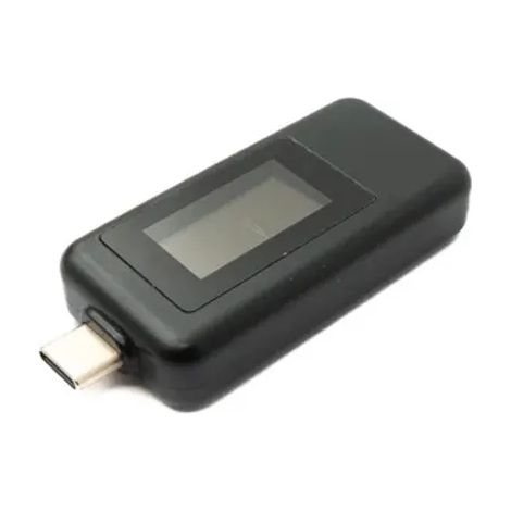 Multimètre USB 3.1 SYSTEM-S, voltmètre, wattmètre, testeur de type C, noir (1/5)
