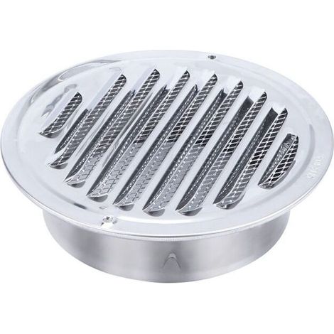 Grille de ventilation murale avec filet de protection, sortie pour hotte et tuyau d'évacuation - 180 mm (1/5)