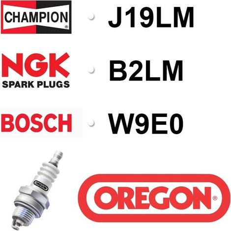 Bougie OREGON - CHAMPION j19lm NGK b2lm BOSCH w9e0