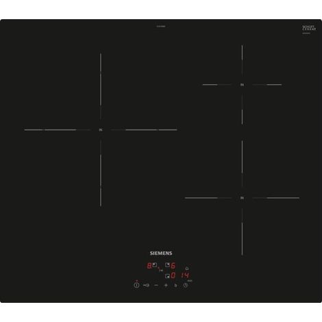 Siemens – Table à induction 3 foyers 59.2cm – Puissance 4600W – Booster et minuteur – EU611BJB5E