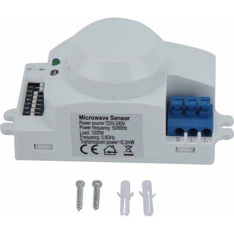 Sensore radar a microonde a 360 gradi, rilevatore di movimento, interruttore intelligente per l'illuminazione, 220V-240VAC SK600