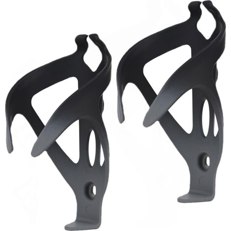 Fahrrad-Flaschenhalter, leichter und universeller Flaschenhalter, Zubehör für Rennräder, Mountainbikes und Kinderfahrräder (2er-Pack Schwarz + Grau)