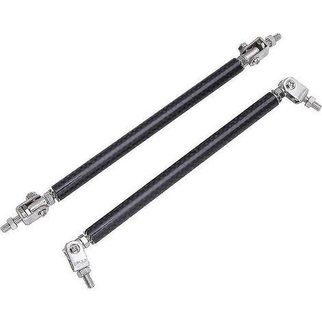 Für Mitsubishi Lancer Evo X 15 cm verstellbare Frontstoßstangenlippe Splitter Streben Verbindungsstangen Spoiler Zugstrebe --15 cm Carbon
