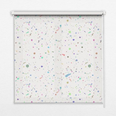 Tenda a Rullo Interna per Finestra - Tenda Filtrante Luce - Tenda Privacy - Tenda Decorativa Rettangolare - Rullo per Interni - (90 cm x 180 cm) - Macchie di vernice