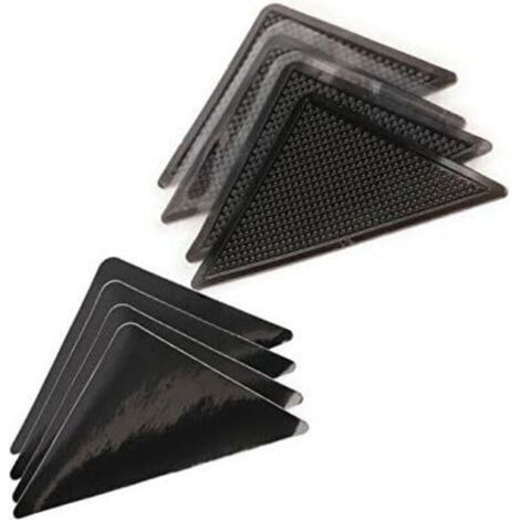 Antidérapant Tapis,Rug Grippers 8 Pcs Triangulaires Antidérapant pour Tapis,Anti Curling Carpet Grippers Coin,Lavable et Réutilisable Sticker Tapis Antidérapant pour Tous Les Sols Lisses (1/5)