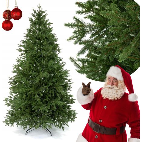 Albero di Natale artificiale a torsione di abete selvatico, 100% PE, aspetto naturale, ramo da 250 cm (1/5)