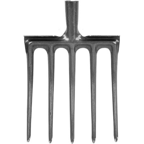 SUNXURY Fourche à bêcher de jardin,Acier à haute teneur en carbone Résistance élevée Prévention de la corrosion Anti-casse,5 dents