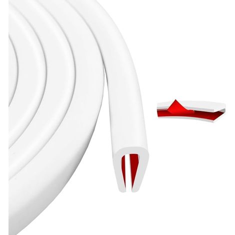 Protection bord de tole EPDM joint caoutchouc en u joint porte voiture adhesif blanc protection metal verre (1/5)