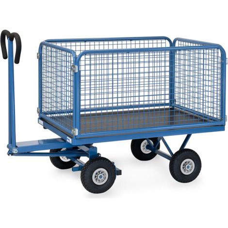 fetra Chariot à plateaux 6433P, revêtement poudre, RAL 5007