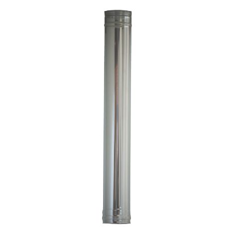 Tubo in acciaio inox Aisi 304   12 cm 120 mm altezza cm 100h per stufe a legna pellet (1/3)