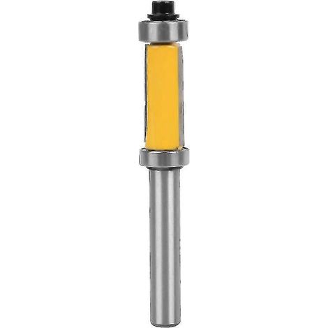 Fraise à affleurer à queue de 8 mm, double roulement, outil de coupe pour le travail du bois avec système anti-jeu (1 pièce) (1/4)