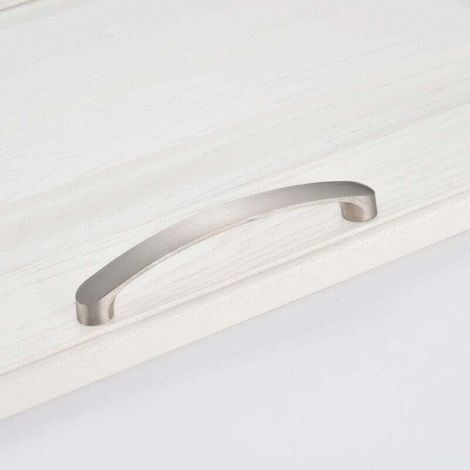 Confezione da 5 maniglie per mobili da cucina in nichel spazzolato, XU, maniglie per mobili - Maniglie per cassetti da cucina in acciaio inossidabile (160 mm da centro a centro) --Crezuo