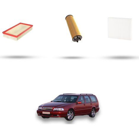 Kit tagliando 3 filtri compatibile con Volvo V70 2.0 20V Turbo 166Kw dal 97 al 2000 (1/4)