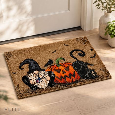 FLITI Halloween Witch Rug, Non-Slip, Wear-Resistant, Entrance, 40x60cm, Thick Velvet, Welcome Out, Festive Decoration (1/5)
