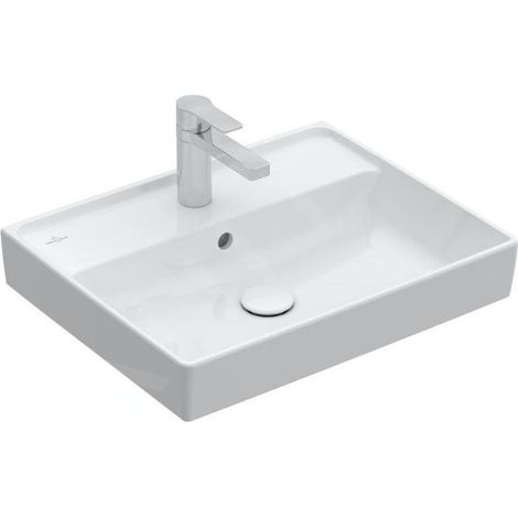 Villeroy & Boch Collaro - Lavabo 60x47 cm, avec trop-plein, trou de robinetterie, blanc alpin 4A336001 (1/5)