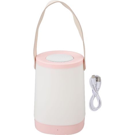 Haut-parleur extérieur – lumière ambiance – lampe réglable stable – HiFi – lanterne rechargeable – sans fil – cour – rose (1/5)