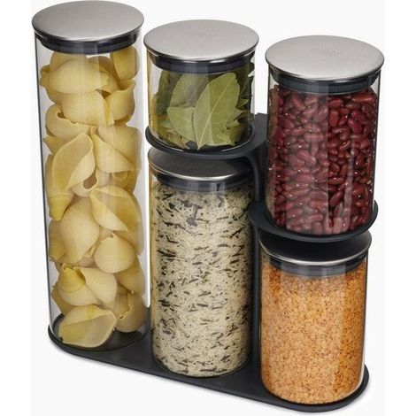 Joseph Joseph Podium™ Set de 5 botes de acero inoxidable