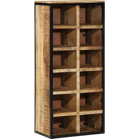 vidaXL Armario Zapatero 50 x 30 x 110 cm Madera de mango maciza Marrón (1/5)