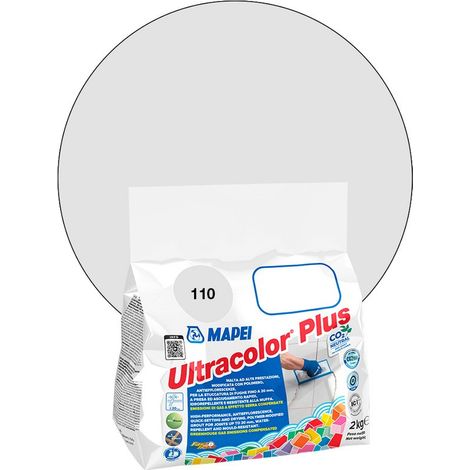 Mapei – Joint de carrelage ULTRACOLOR PLUS 110 Manhattan 2000 – Mortier hydrofuge et résistant aux moisissures – Pour joints jusqu'à 20 mm – 2 Kg