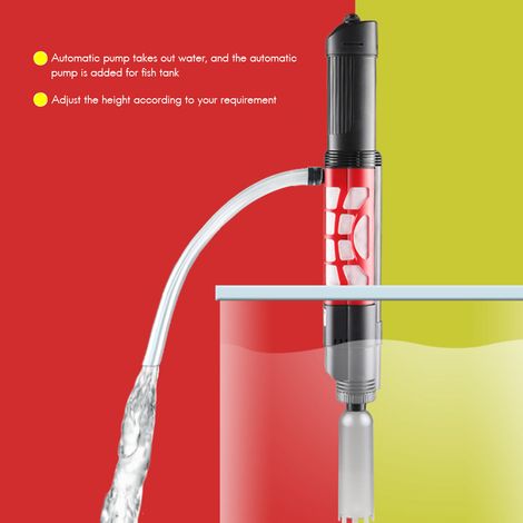 Bomba eléctrica de limpieza de acuarios con sistema automático de cambio de agua y filtro de grava – Limpiador de acuarios ABS 220–240 V 350 l/h (1/5)