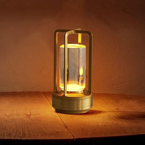 Lampe de chevet rechargeable avec télécommande RGB, style japonais, Ambientec Touch, 2600 mAh, or - Lampe de chevet RW (1/5)