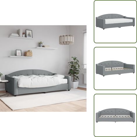 Sofá cama gris claro - vidaXL Sofá cama con colchón tela gris claro 90x190 cm - Sofá cama con espuma