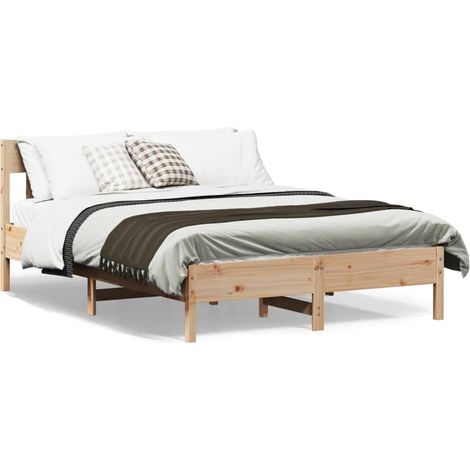 Massivholzbett ohne Matratze 120x190 cm Kiefernholz