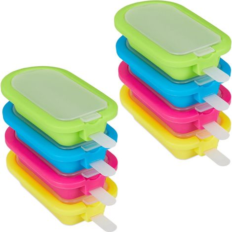 Set mit 8 Silikon-Eisformen