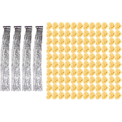 Wiederverwendbares, glänzendes Aluminiumherz, goldene Hängedekoration (1/5)