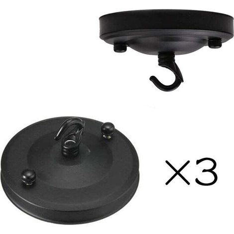 Trywise 3 pièces sont des crochets de plafond de lustre vintage, un support de plaque de crochet de rosace de plafond en fer forgé vintage, un lustre de toit, une ventouse, un châssis, des accessoire (1/4)