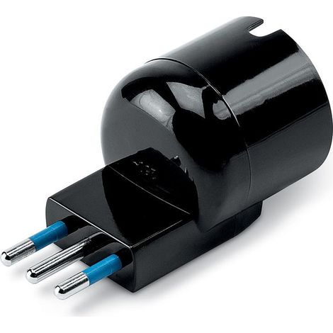 Adattatore salvaspazio 2p t 10a nero tecnopolimero scame 146.661 n