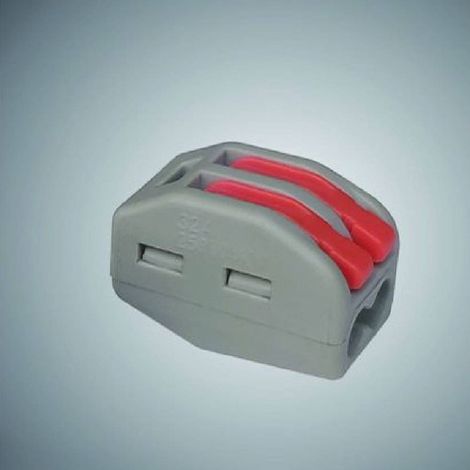 TrAdE Shop Traesio - Connettori Morsetti Confezione Con 10 Connettori Universali 2 Poli A 1 Via - (1/5)