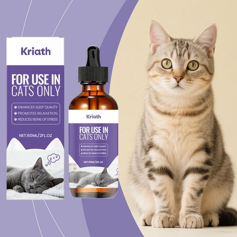 Gouttes pour atténuer les taches brunes chez le chat - Soin quotidien doux et apaisant pour animaux de compagnie - 60 ml (1/5)