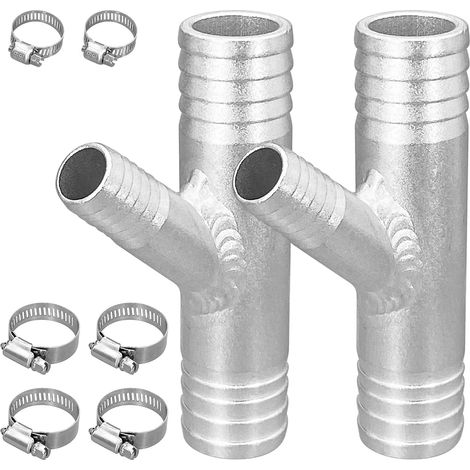 1 Satz Aluminium-Y-Stücke für Heizkreise (umwandelt von 1 Zoll auf 5/8 Zoll), kompatibel mit UTV, SxS, RZR, Can-Am und Polaris. (1/5)