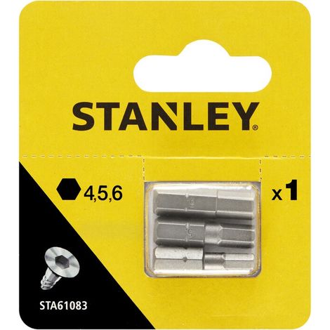 STANLEY STA61083 3 INSERTI MM.25 ES. 4-5-6