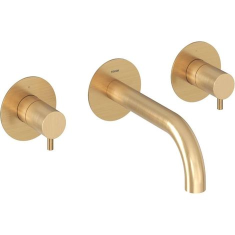 Ravak Espirit - Unterputz-Waschtischarmatur, 3-Loch-Installation, mit Grundkörper, gebürstetes Gold X070600 (1/5)