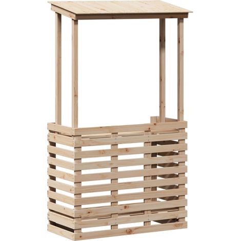 Maison Exclusive - Table de bar d'extérieur et toit 112,5x57x195,5 cm bois massif