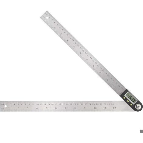 Rapporteur dAngle Numrique 300mm Mesure de LongueurAngle avec Affichage LCD pour Menuiserie et Construction (1/3)