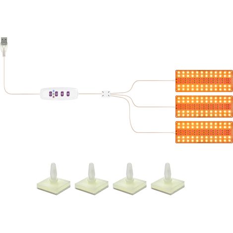 Barre LED Horticole Spectre Complet 72 LEDs Minuterie 8/12/16H Variateur Aluminium (1/5)