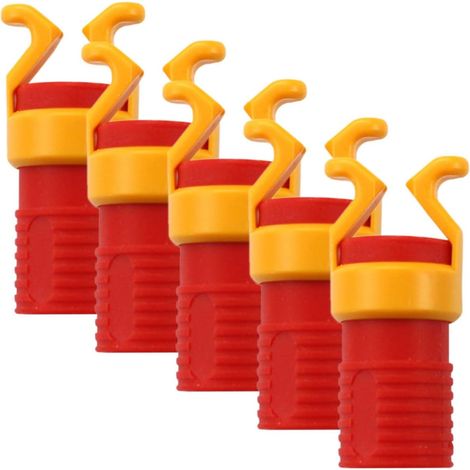 Lot de 5 Supports de Fixation des Vis Rouges en Abs pour Travail du Bois Clips à Vis Outil Pratique Poignée 6-8mm (1/5)