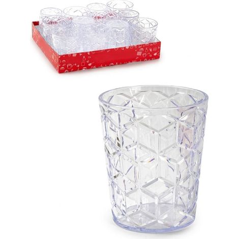 Set 12 Bicchieri Hexa 360 ml HEMAX / Calici in Plastica Trasparente (1/5)