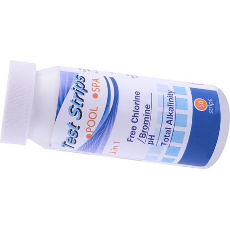 Bandelette de test d'eau : pH, dureté totale, pour piscine, aquarium et bassin (3 en 1). (1/5)
