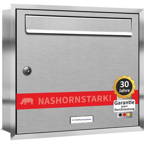 1er Edelstahl Briefkastenanlage für Unterputz Montage (1/5)