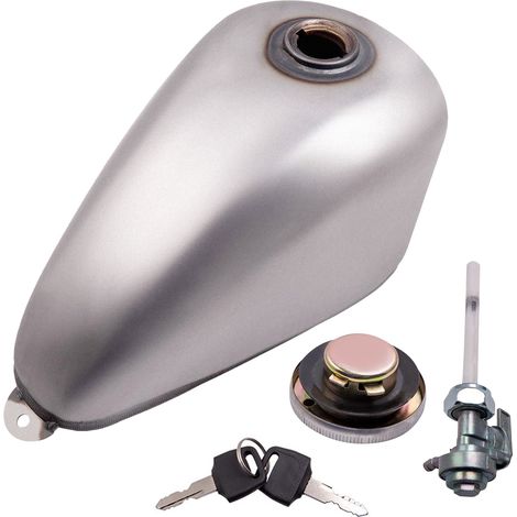 Maxpeedingrods – Réservoir de carburant en fer 5L – Pour Harley Sportster Ironhead Bobber 1955-1978 – Installation professionnelle recommandée